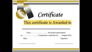 💻 Create Your Own Certificate in MS Word | Easy Tutorial for Beginners