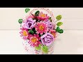 #Цветы из бисера МИНИАТЮРНАЯ КОРЗИНОЧКА С ЦВЕТАМИ Ч. 1  МК от Koshka2015 - цветы из бисера,  бисер