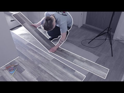Laying Wooden Floor Tiles in a Hallway