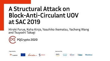 PQCrypto 2020 | A Structural Attack... •  H. Furue, K. Kinjo, Y. Ikematsu, Y. Wang, T. Takagi