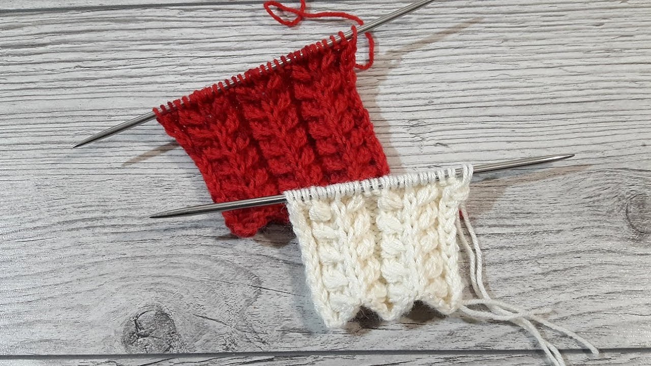 Простой и очень красивый узор спицами.