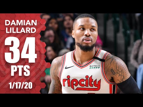 Damian Lillard goes for 34 points in Trail Blazers vs. Mavericks | 2019-20 NBA Highlights