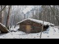 Winter shelter overnight, Dugout building, ASMR no talking