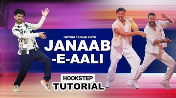 Janaab E Aali Hookstep Dance Tutorial | Hrithik Roshan vs NTR | War 2 | Ajay Poptron Tutorial