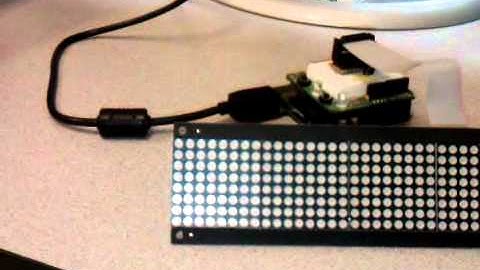 Using the sure electronics 8x32 display with an arduino
