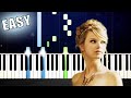 Taylor Swift - Love Story - EASY Piano Tutorial by PlutaX