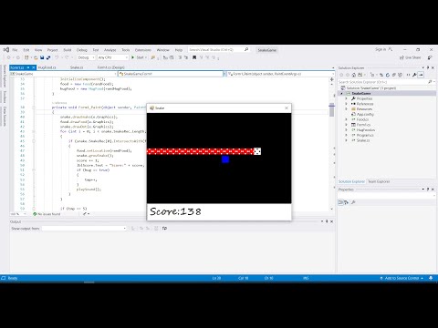 Modern snake game in C# with source code.