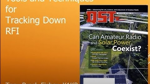 Tools & Techniques for Tracking Down RFI- 04/22/2022