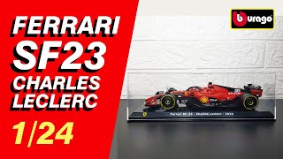 Ferrari SF23 #16 Charles Leclerc 1:24 Bburago Signature│4K UHD