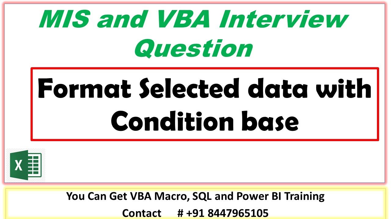 Automate data formatting by vba with msgbox mis and vba interview