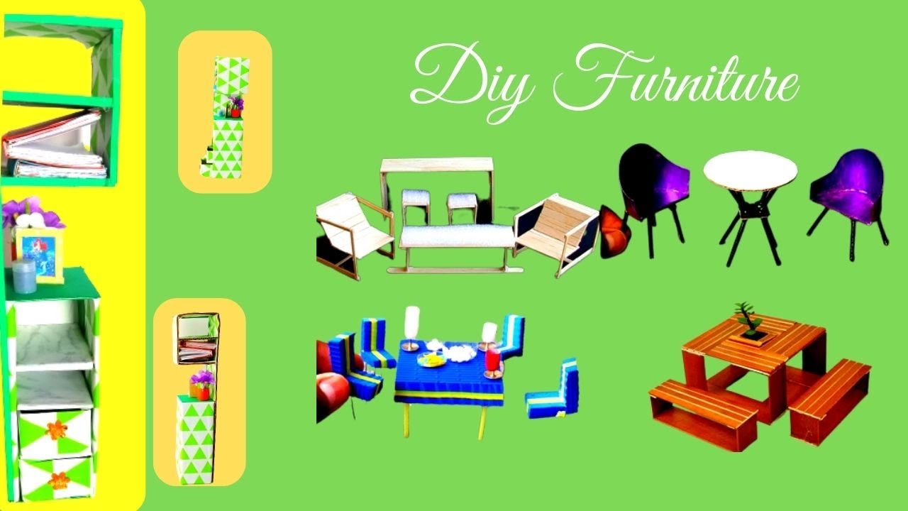 Diy Miniature Cardboard furniture Easy furniture diy Furniture