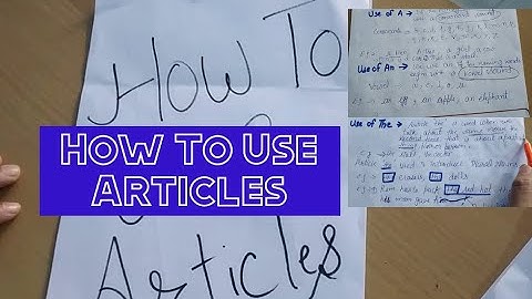 How to use Articles in English Grammar I Use of Articles a, an, the in English I Part-II