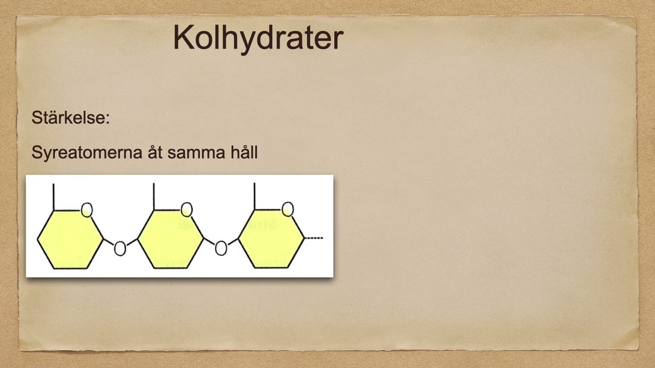 Kolhydrater del 2