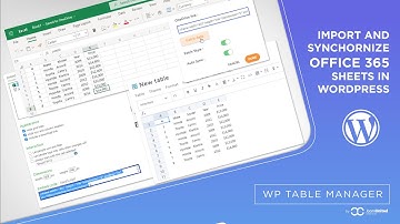 Import and synchronize Office360 tables on WordPress