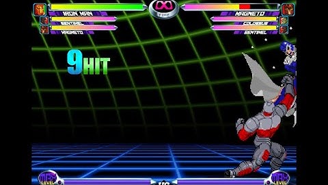 MvC2 - Iron Man Air to Ground to Dizzy (on Magneto)