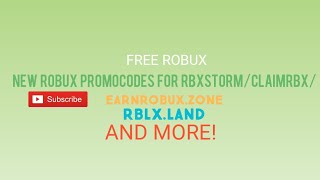 ALL NEW 8 WORKING PROMOCODES FOR RBXSTORM/CLAIMRBX/RBLX.LAND/EARNROBUX.ZONE