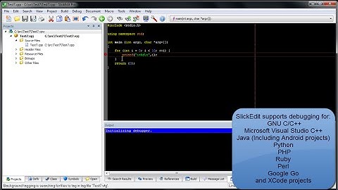 SlickEdit - How to Debug a Project