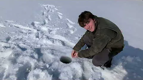 Fishing Neal Pond with the Motorized Ice Shanty!