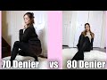 70 Denier Pantyhose vs. 80 Denier Pantyhose | Wal-Mart Tights Try On