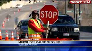 Slide Repair Work Continues On Columbia Parkway