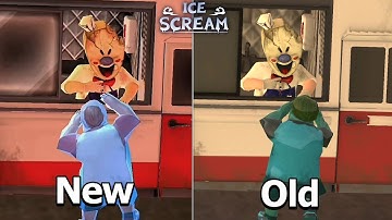 Ice Scream 1 New vs Old Improved Cutscene