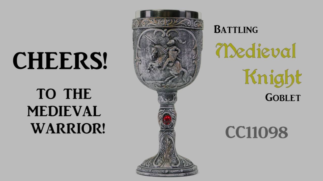 CC11098 Battling Medieval Knight Goblet from Medieval Collectibles