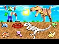 DIGGING FOR DINOSAUR FOSSILS AND BRINGING THEM TO LIFE! (Minecraft)