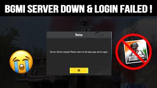 🔴 URGENT NOTICE - BGMI NOT OPENING TODAY | BGMI SERVER DID NOT RESPOND PLEASE RETURN TO THE LOBBY!