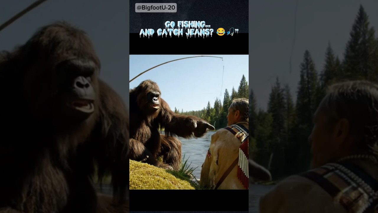 “Bigfoot & The Chief Go Fishing… and Catch Jeans? 😂🎣”