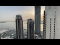 Обзор района Dubai Creek Harbour с 31 этажа башни Creek Horizon