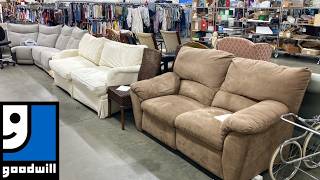 GOODWILL FURNITURE SOFAS ARMCHAIRS TABLES DECOR KITCHENWARE SHOP WITH ME SHOPPING STORE WALK THROUGH