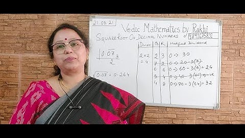 Advanced Vedic Maths| Vargamula (Part 8)| Square root of imperfect square by  Dvandvayoga Method