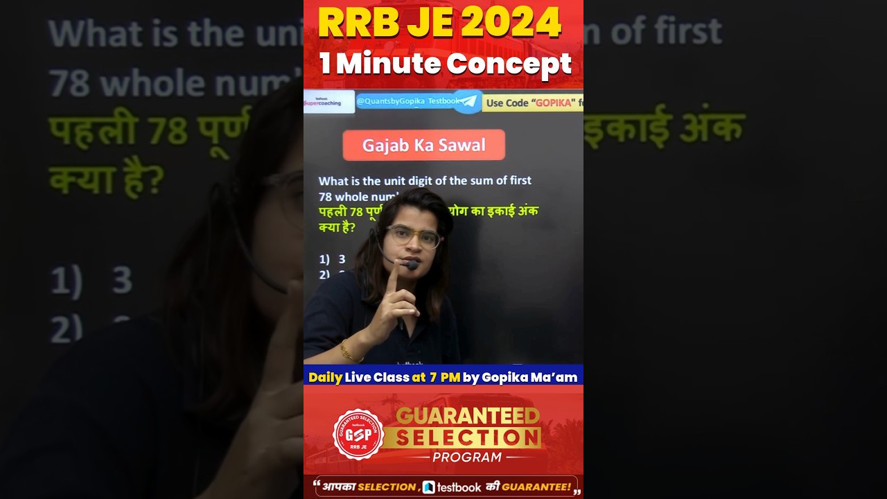 RRB JE 2024 | RRB JE Maths Tricks 
