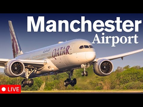 馃敶LIVE Manchester Airport Plane Spotting 馃洬