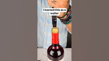 How to open a wine bottle when you can’t find the cork screw #wine #restaurant #waiter #catering