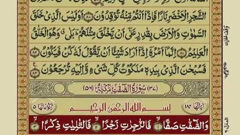 سوره صافات با ترجمه اردو اثر مشاری راشد العفاسی