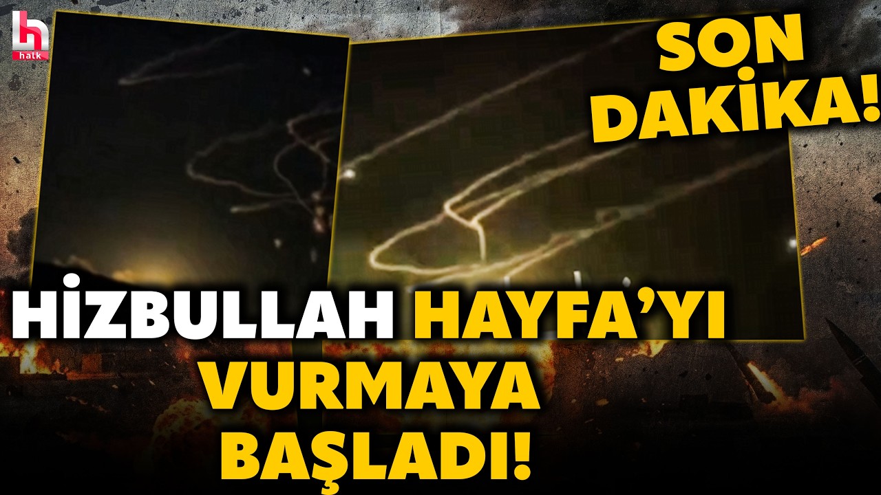 SON DAKİKA! HİZBULLAH, HAYFA'YI BOMBALIYOR! Dehşet verici görüntüler! Orta Doğu'da kıyamet kapıda!