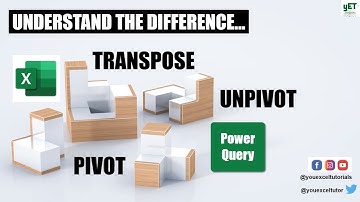 Transpose, Unpivot and Pivot in Power Query - Understand the difference