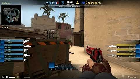CS:GO POV Demo Vitality Shox (26/16) vs Mousesports (de_mirage)