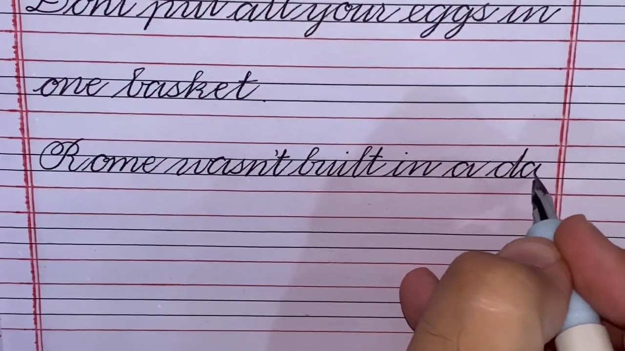 Best proverbs in cursive writing, learn to write in cursive style | The Cursive Space 