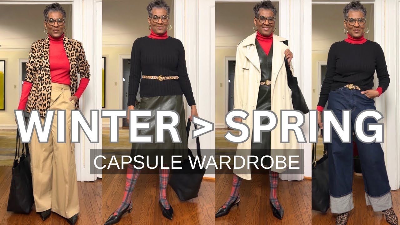 10 Pieces, 30+ Outfits | Winter to Spring Capsule Wardrobe | Easy Layering & Outfit Ideas | Over 50