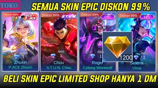 Semua Skin Epic Di Shop Harga 1 Diamond Diskon 99% Skin Epic Limited Hanya 1 Diamond.promo Diamond