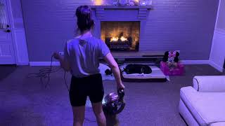 8 HOUR Fireplace Glow & Sleepy Pups: Late-Night Living Room Vacuuming for Deep Sleep | ASMR