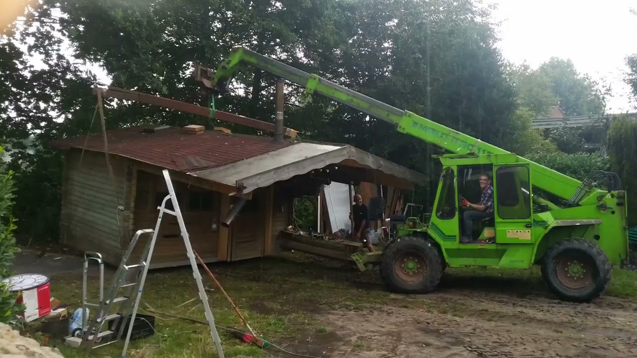 Deel 1 van het realiseren van het nieuwe tuinhuisje.