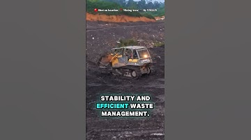 D85E bulldozer in actie – Werkzaamheden aan de stortplaats! #shorts #coalmines