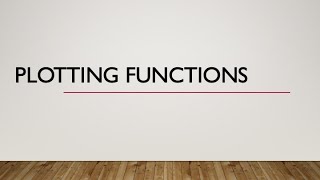 Plotting in R