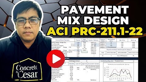 Pavement Concrete Mix Design ACI PRC-211.1-22, Full Template Demo & Guide #concrete #aci 
