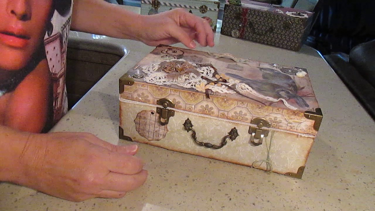 Scrapbooking altered wooden chests scrapbooking tiendas