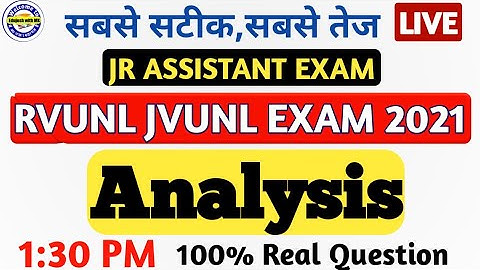 RVUNL JVUNL Jr Assistant Review 9 Nov 2021 !! 1st Shift