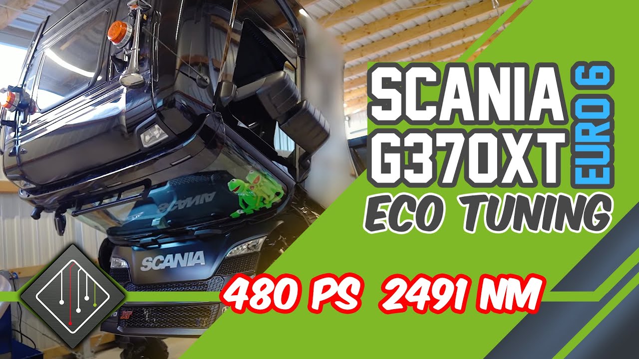 Scania G370 XT  (Euro 6) ECO-Softwareoptimierung | MAHA LKW Prüfstand | ECU Tune | mcchip-dkr